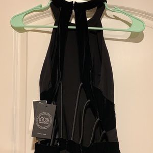 Long black aqua dress